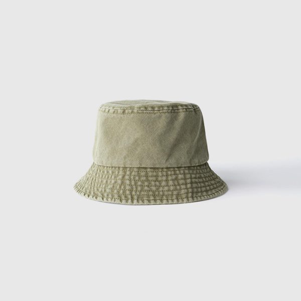 Washed effect bucket hat